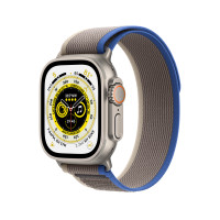 Apple Watch Ultra GPS + Cellular, 49mm Titanium Case with Blue/Gray Trail Loop